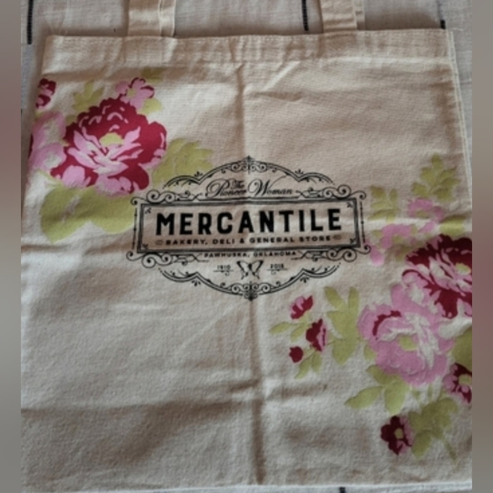 Pioneer Women Mercantile Floral Tote Bag 13x13